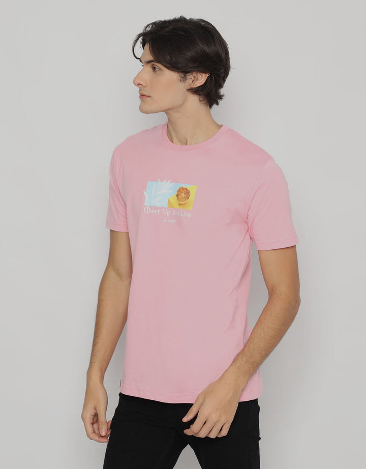 d&f T-Shirt Print Cheer Up And Live