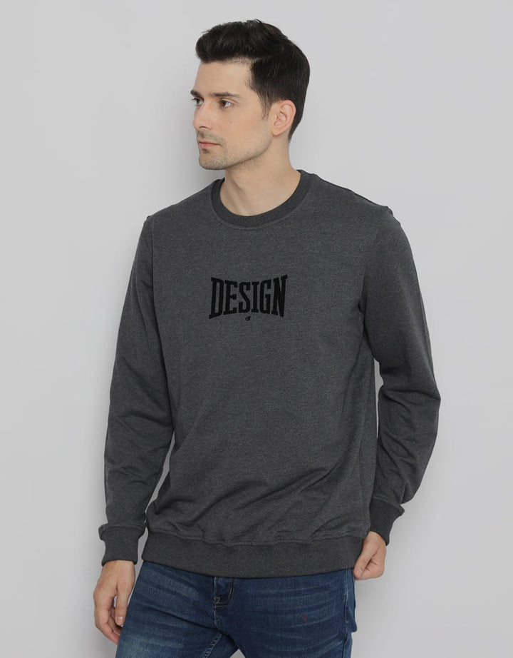 d&f Gray Crewneck Sweatshirt "Design Df"