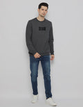 d&f Gray Crewneck Sweatshirt "Design Df"