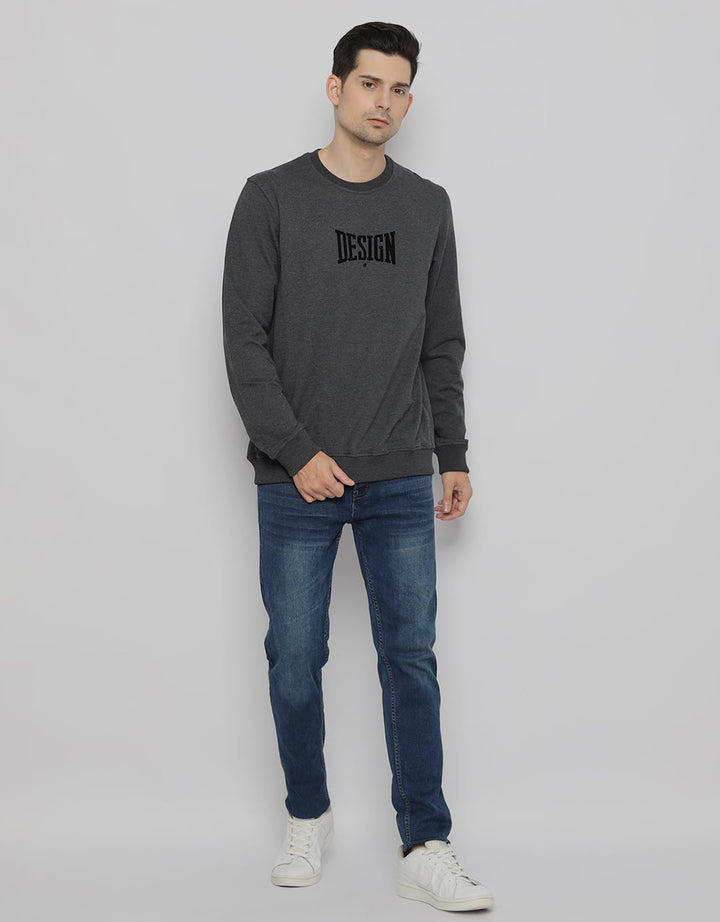 d&f Gray Crewneck Sweatshirt "Design Df"