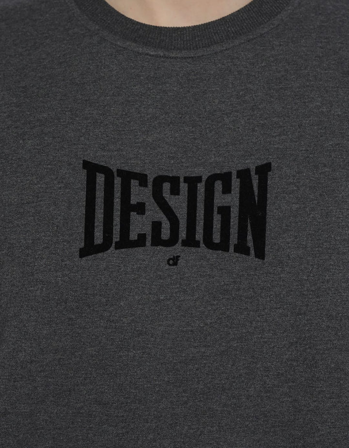 d&f Gray Crewneck Sweatshirt "Design Df"