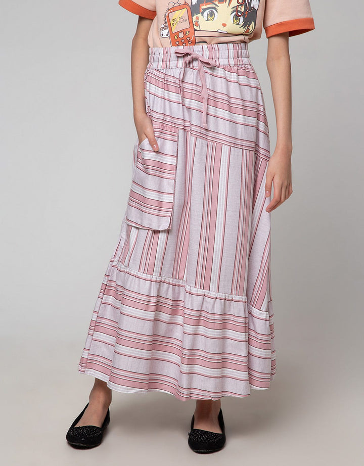 Nevada Asimetris Frill Rok Anak Perempuan