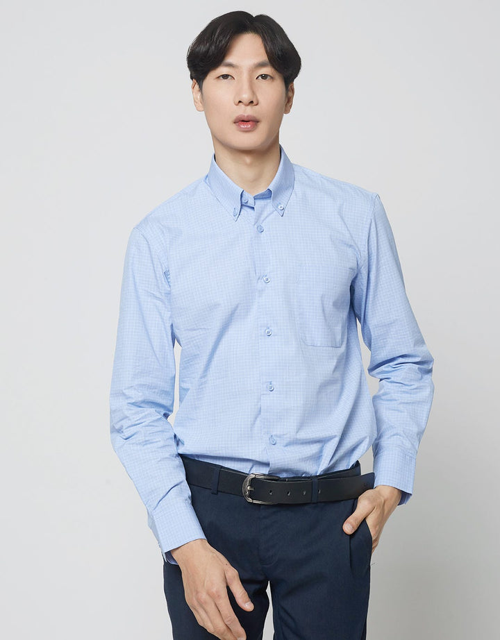 Stanley Adams Long Sleeve Shirt  Slim Check Small