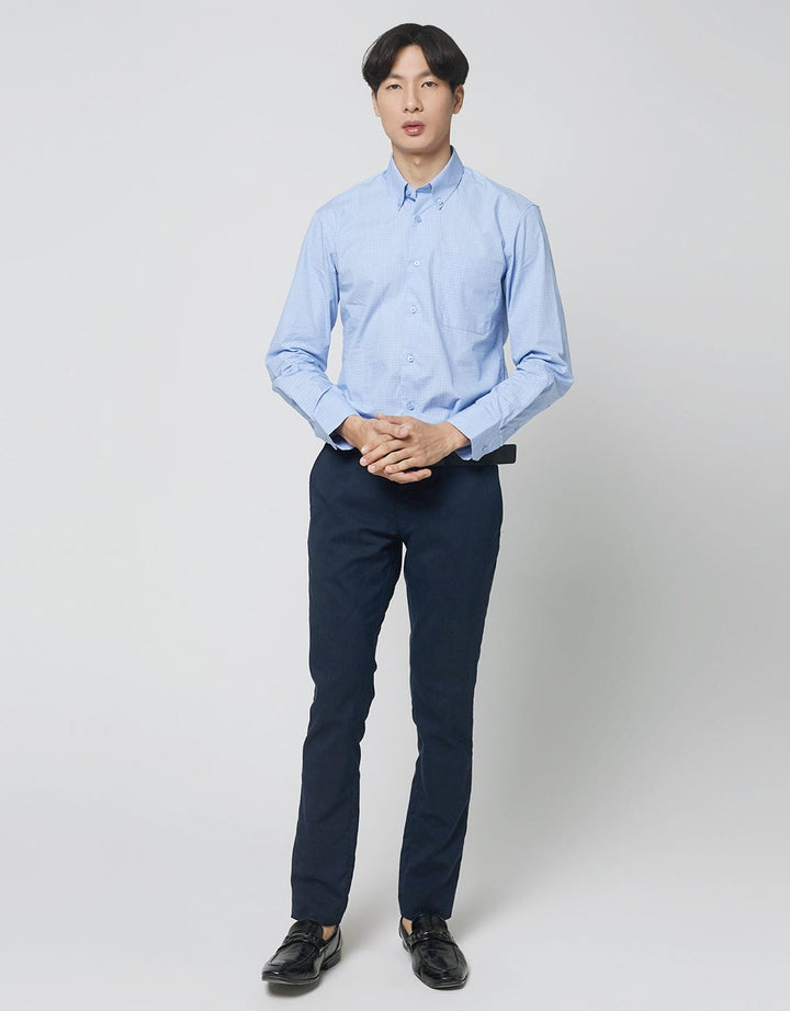 Stanley Adams Long Sleeve Shirt  Slim Check Small