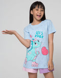 Aero Dinosaurus Print Kaos Anak Perempuan