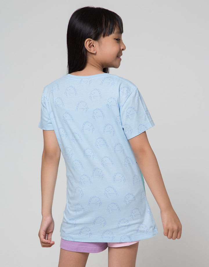 Aero Dinosaurus Print Kaos Anak Perempuan