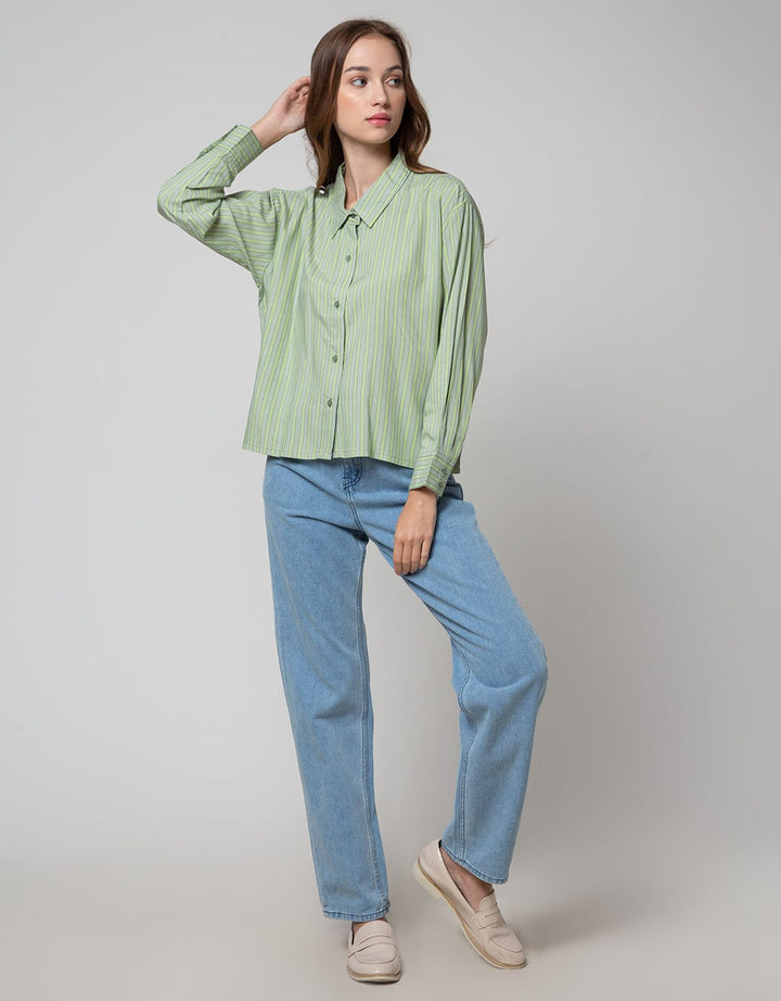 Nevada Long Sleeve Shirt Boxy Rayon