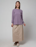 Nevada Woven Front Button Women's Maxi Skirt