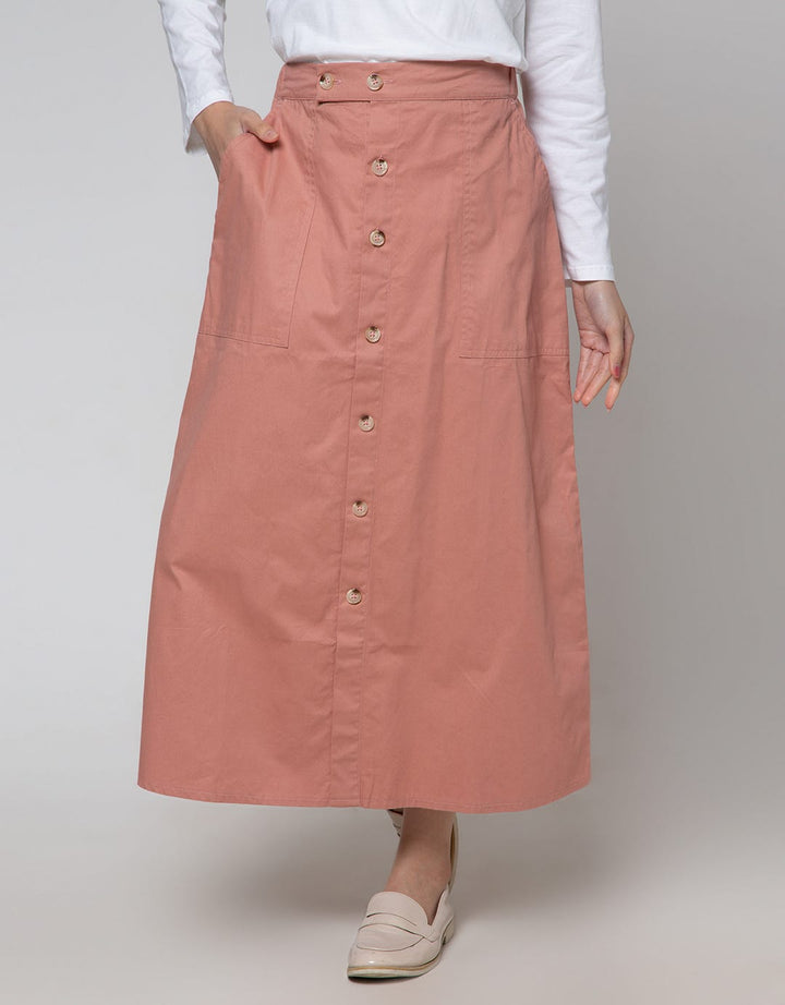 Nevada Woven Front Button Women's Maxi Skirt