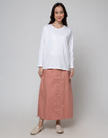 Nevada Woven Front Button Women's Maxi Skirt