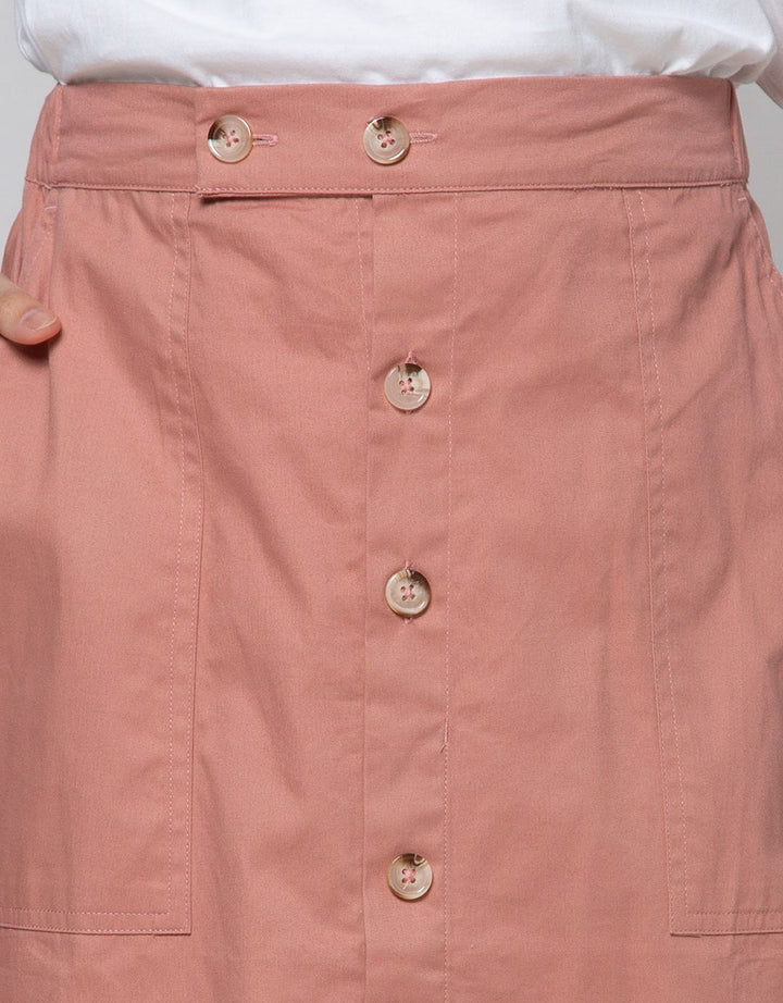 Nevada Woven Front Button Women's Maxi Skirt