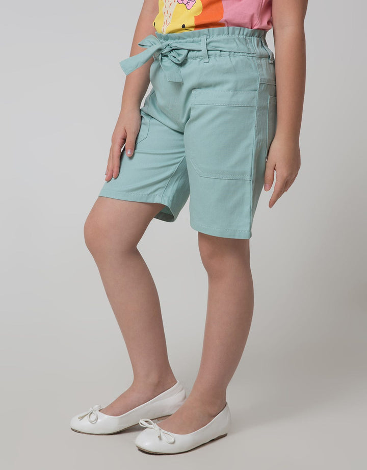 Little M Short Pants Twill Paperbag Belt Kantong 2