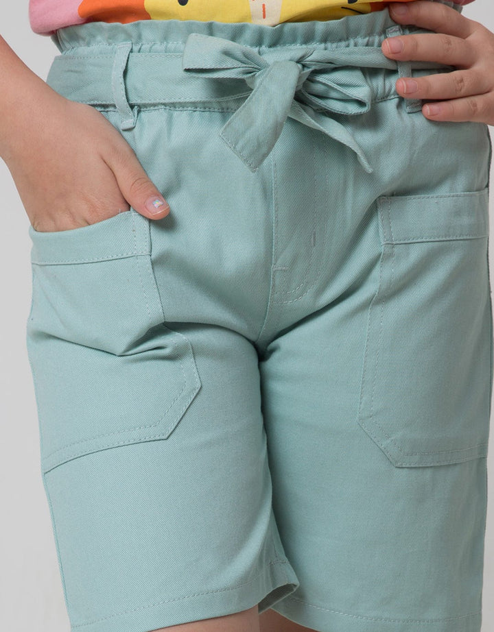 Little M Short Pants Twill Paperbag Belt Kantong 2