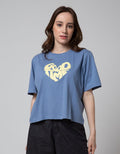 Details Short Sleeve T-Shirt Boxy Tee - Wording Good Time