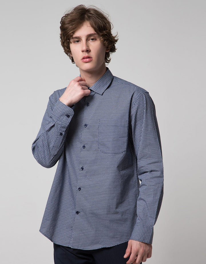 Cole Long Sleeve Shirt Slim Print