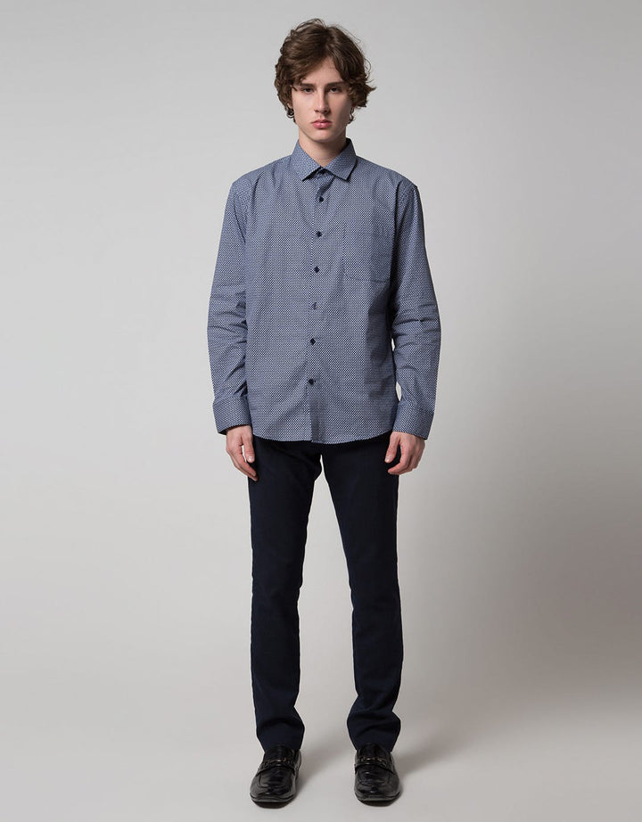 Cole Long Sleeve Shirt Slim Print