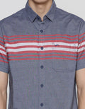 Cardinal Jeans Stripe Print Kemeja Pria