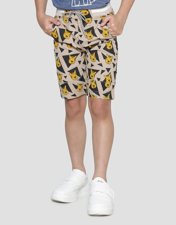 Little M Tiger Rib Celana Pendek Anak Laki-laki
