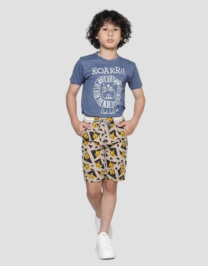Little M Tiger Rib Celana Pendek Anak Laki-laki
