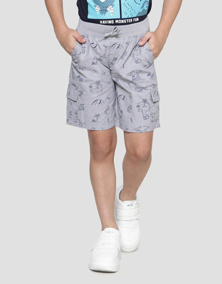 Little M Print Dino Gunung Celana Pendek Anak Laki-Laki