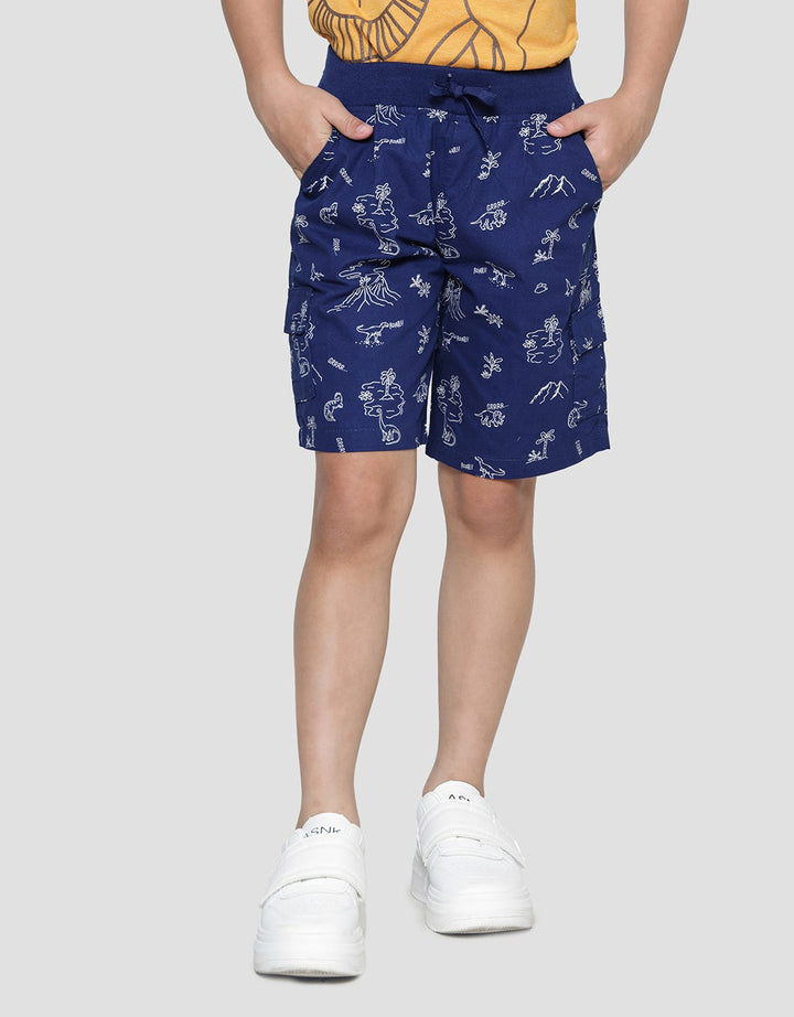 Little M Print Dino Gunung Celana Pendek Anak Laki-Laki