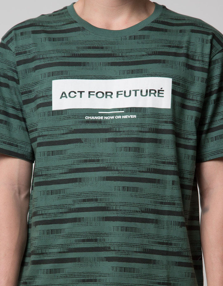 T Zone Short Sleeve T-Shirt Print Survival Transfer - Act For Future