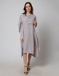 St. Yves Emboss Tassel Dress Kaftan Wanita