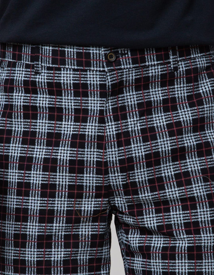 Crocodile Plaid Short Pants Mens