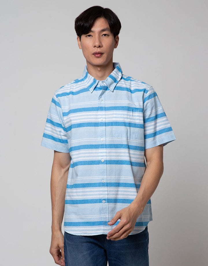 Cole Short Sleeve Shirt Woven Small Stripes