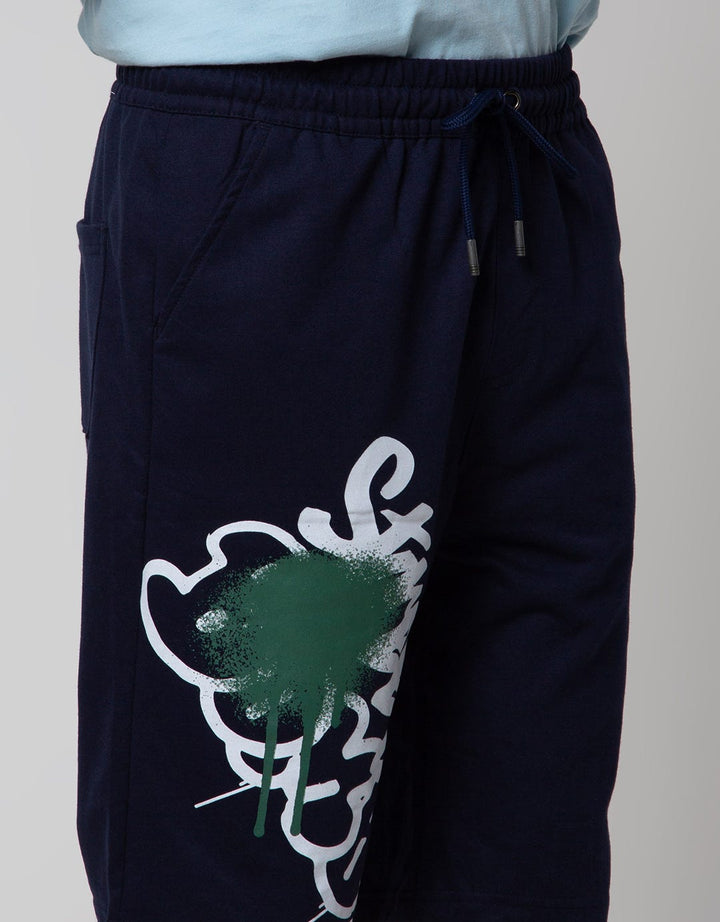 American Jeans Short Pants Knit Bottom Gravity Print