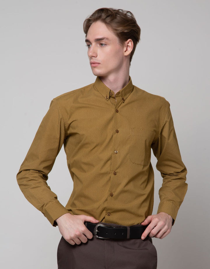 Stanley Adams Slim Fit Print Kemeja Pria