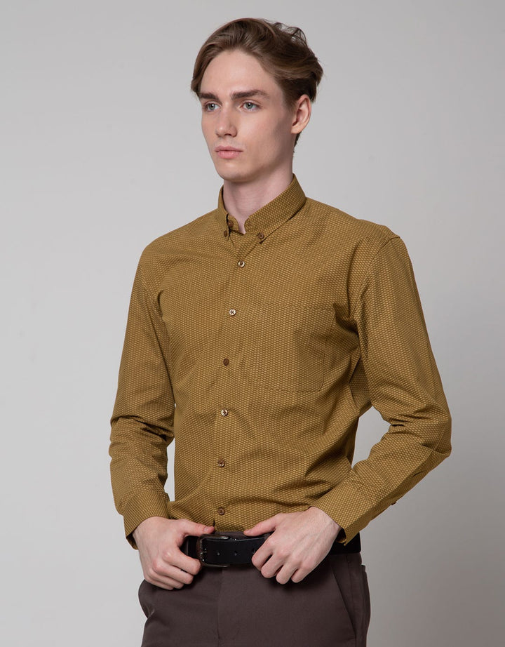 Stanley Adams Slim Fit Print Kemeja Pria
