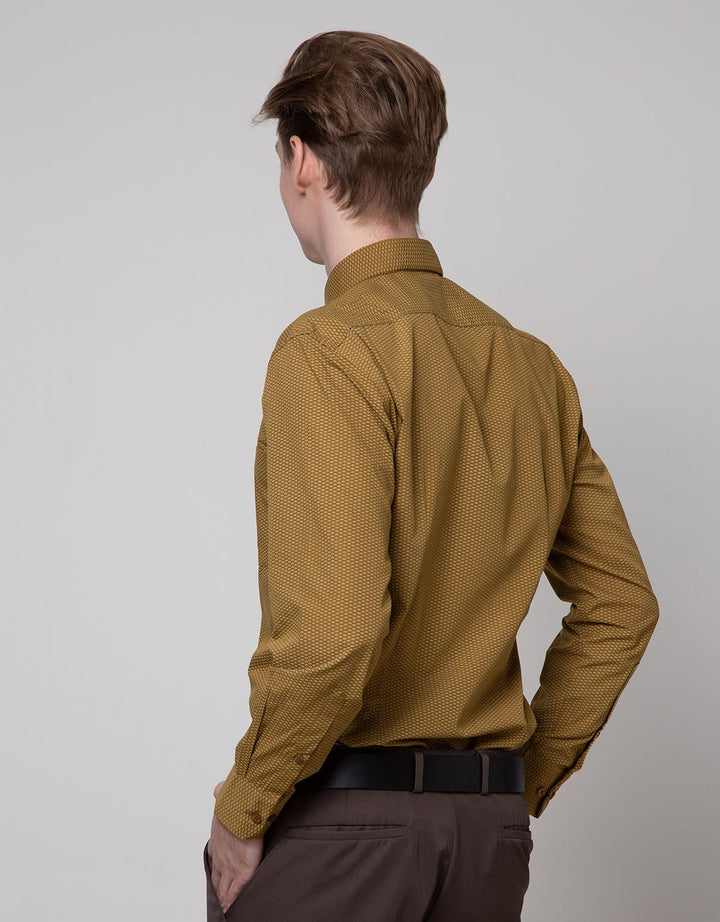 Stanley Adams Slim Fit Print Kemeja Pria
