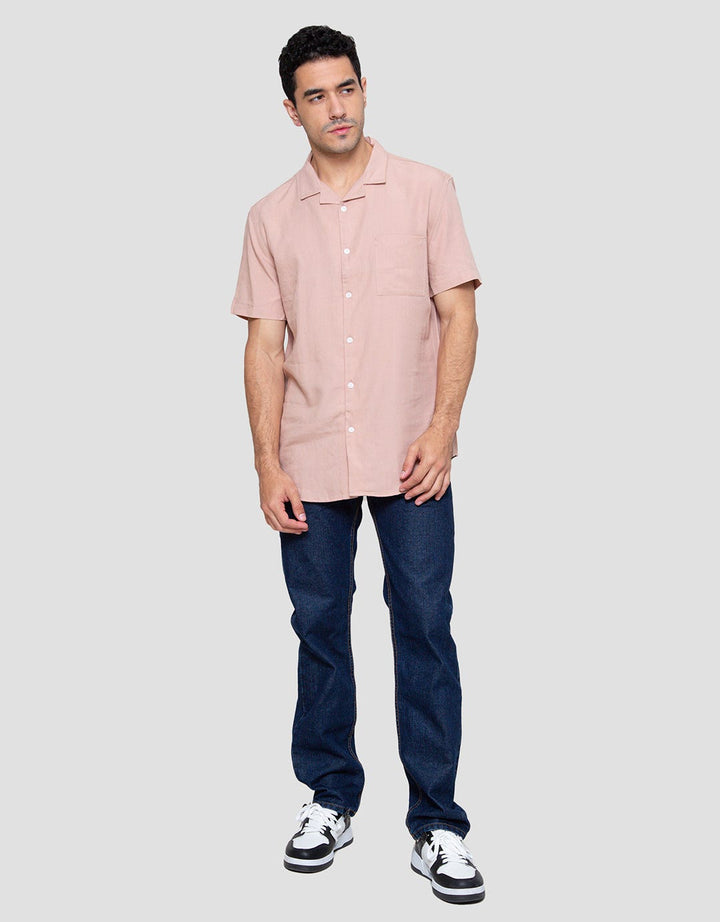 Andrew Smith Plain Kemeja Lengan Pendek Pria