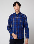 Stanley Adams Mendium Check Slim Kemeja Pria
