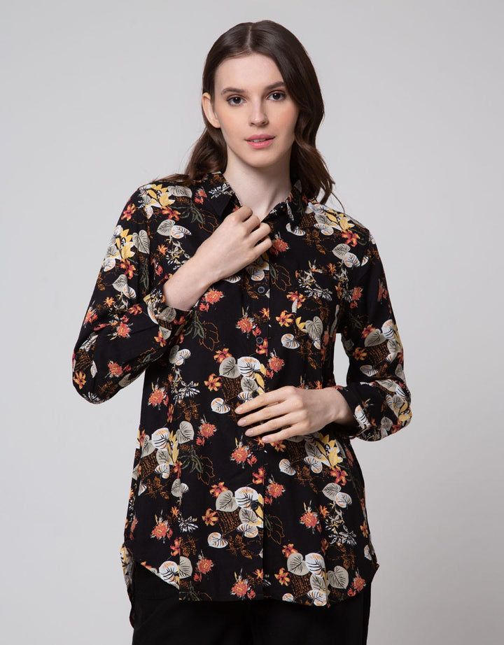 Geela Ranti Flower Kemeja Wanita