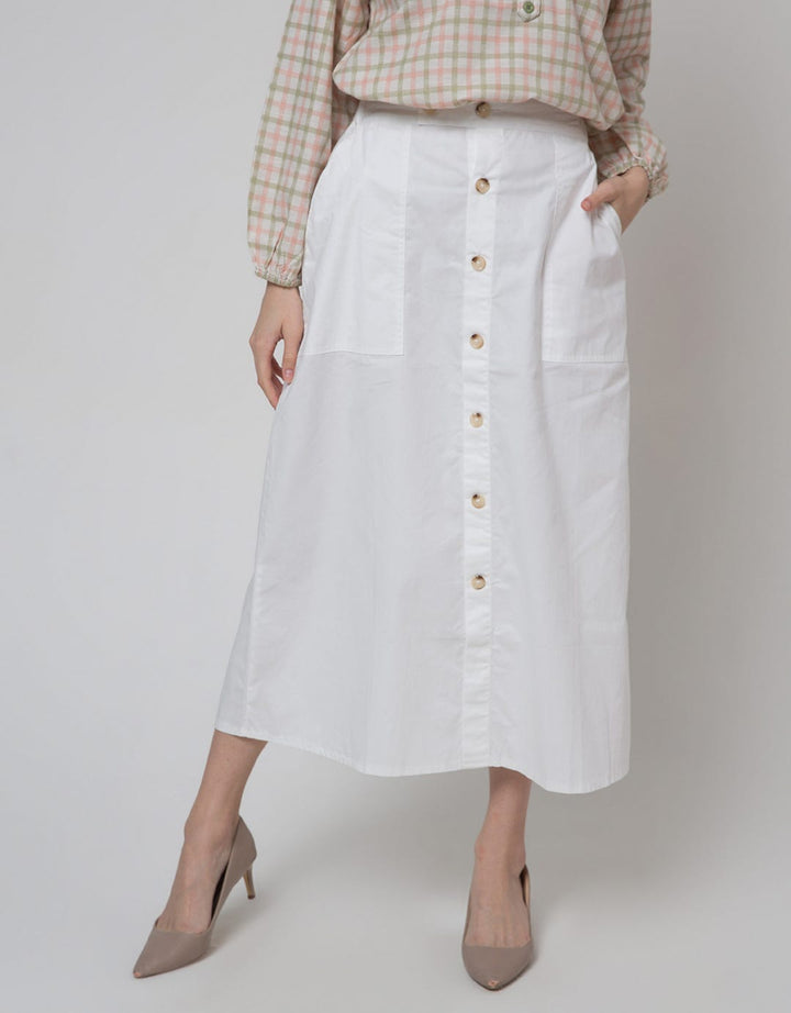 Nevada Woven Front Button Women's Maxi Skirt