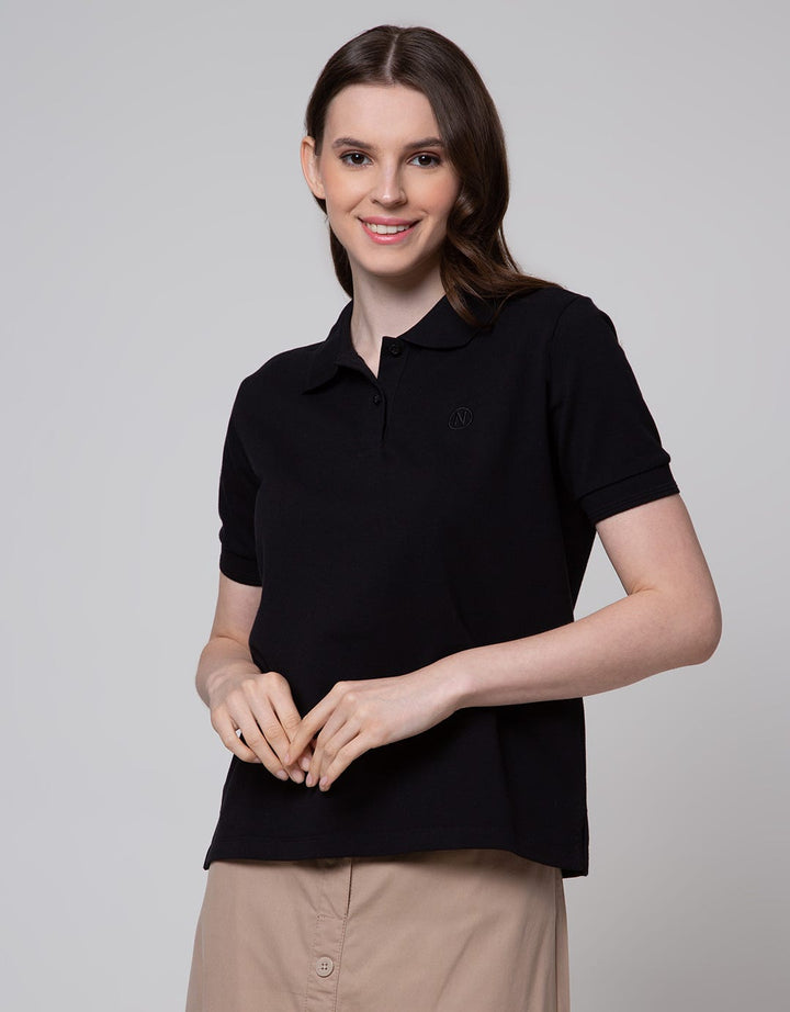 Nevada Lacoste Solid Polo Shirt Wanita