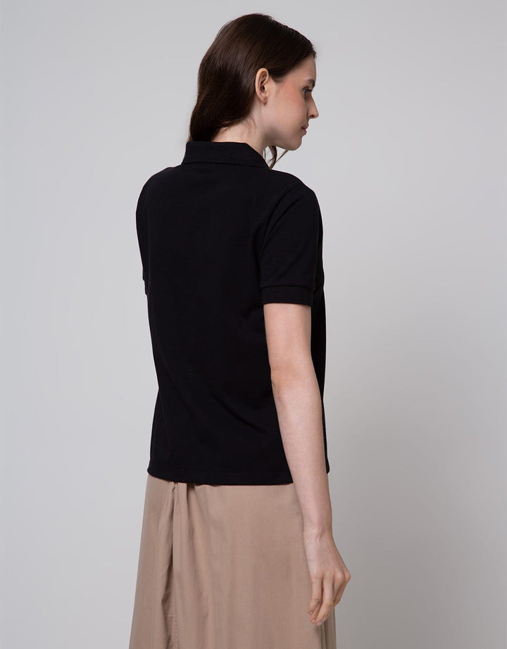 Nevada Lacoste Solid Polo Shirt Wanita