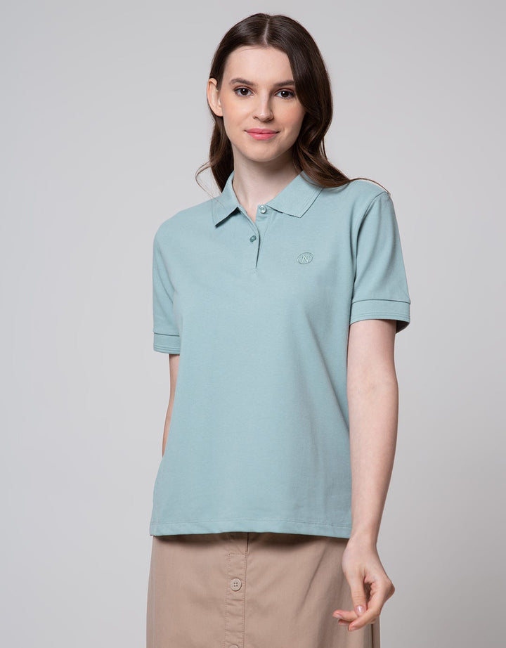 Nevada Lacoste Solid Polo Shirt Wanita