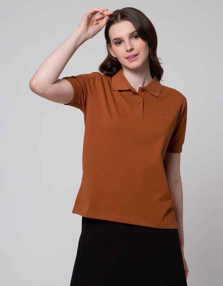 Nevada Lacoste Solid Polo Shirt Wanita