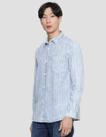 Gab's Kemeja Lengan Panjang  Stripe Pria
