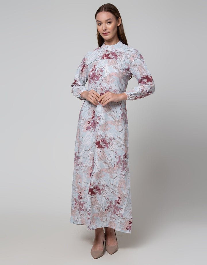 Arjuna Weda Floral Print Abstract Gamis Wanita