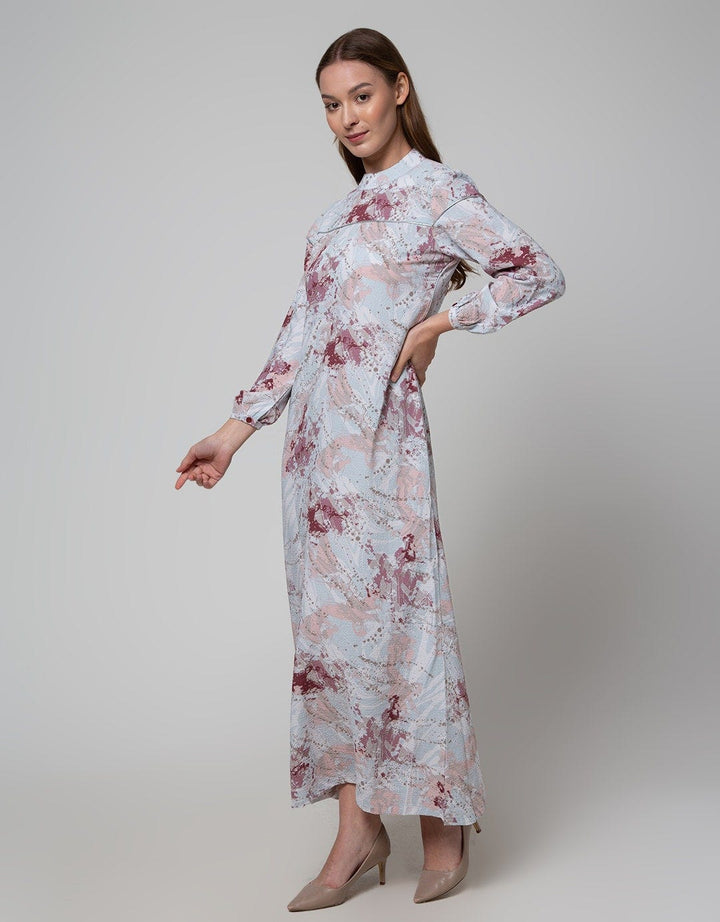 Arjuna Weda Floral Print Abstract Gamis Wanita