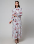 Arjuna Weda Floral Print Abstract Gamis Wanita