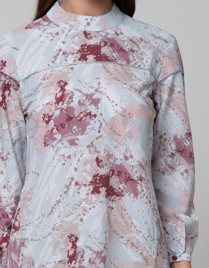 Arjuna Weda Floral Print Abstract Gamis Wanita
