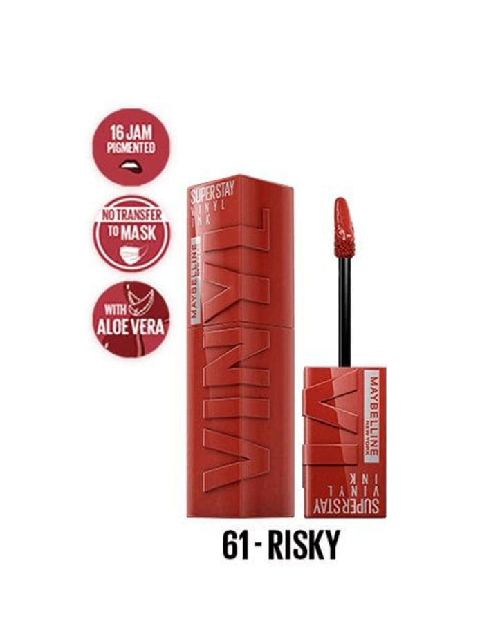 Maybelline Superstay Vinyl Ink Lip Cream 61 Risky
