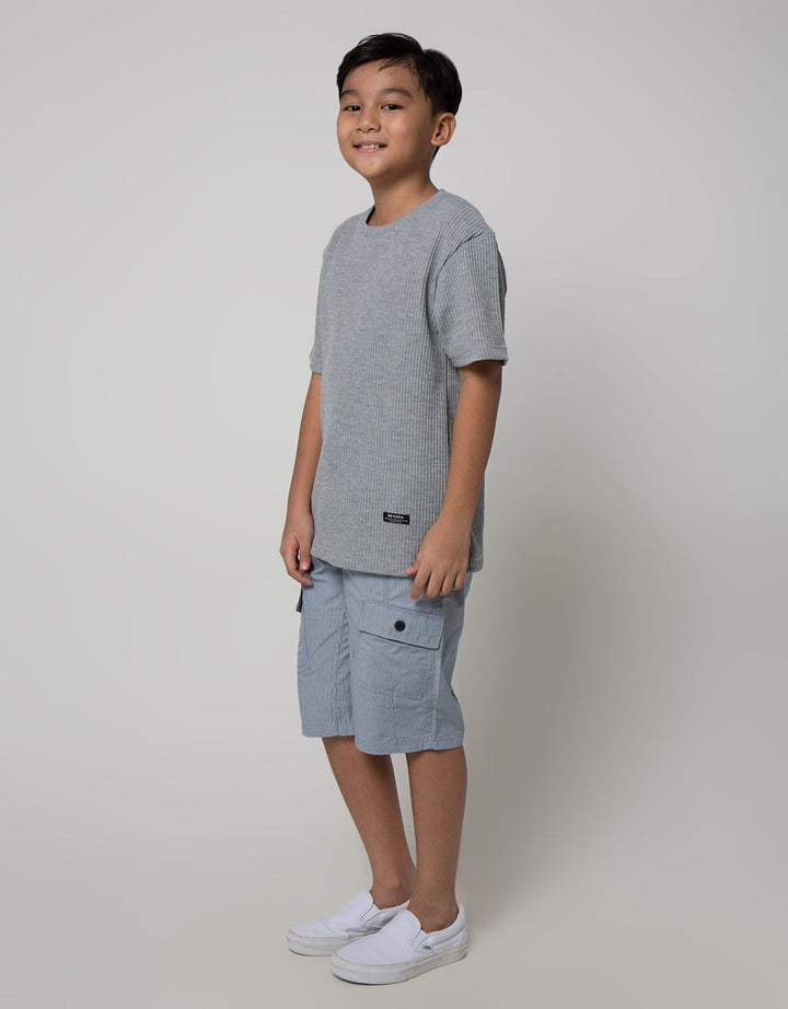 Nevada Waffle Solid Kaos Anak Laki-laki