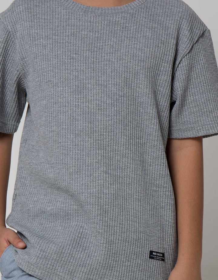 Nevada Waffle Solid Kaos Anak Laki-laki