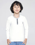Little M Long Sleeve T-Shirt Henley Pique